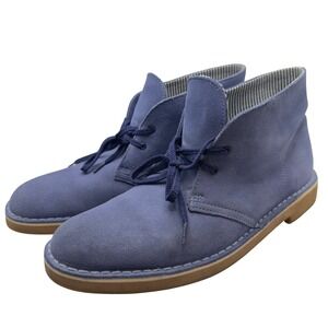 Clarks Collection Mens 9 Blue Suede Desert Chukka Boots Preppy